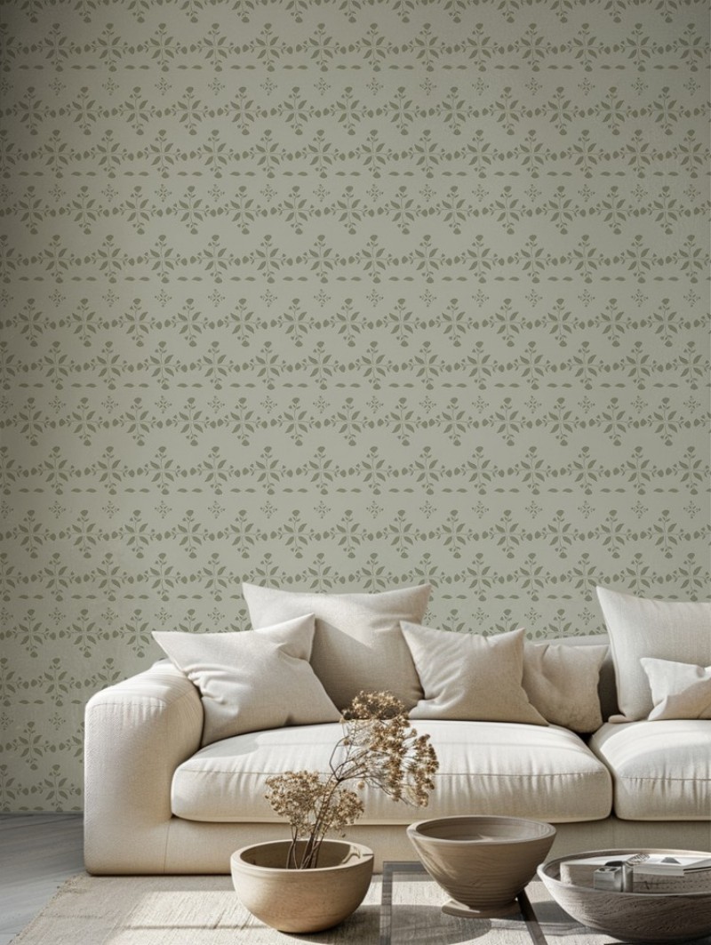 Bild på Leaves and round sprigs in Green - 1032901-01